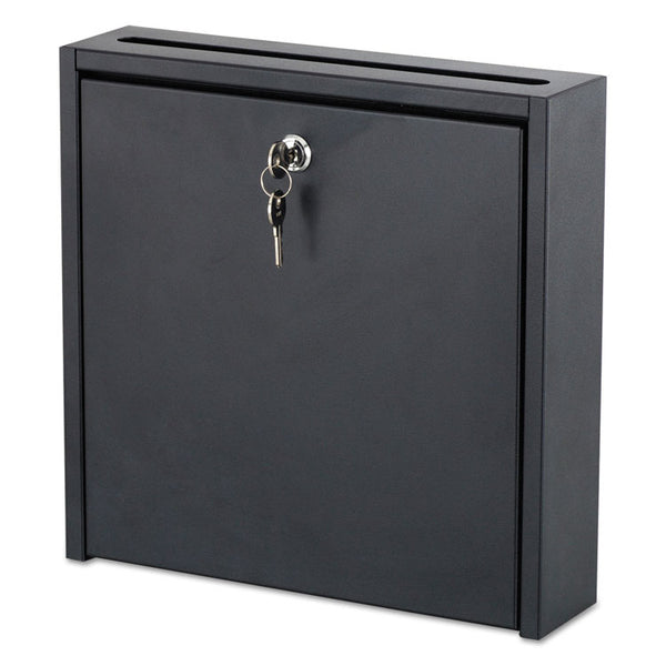 Safco® Wall-Mountable Interoffice Mailbox, 12 x 3 x 12, Black (SAF4258BL) Each