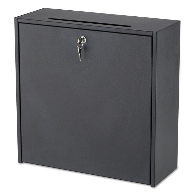 Safco® Wall-Mountable Interoffice Mailbox, 18 x 7 x 18, Black (SAF4259BL) Each