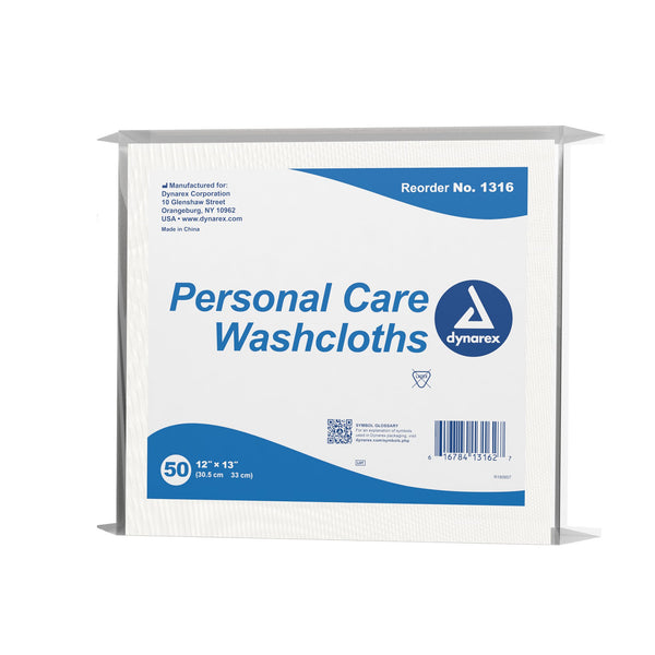 Dynarex® Washcloth 12 X 13 Inch White Disposable (826636_CS) 800/CS