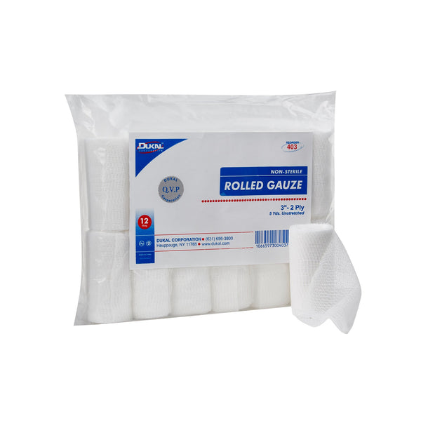 Dukal™ Conforming Bandage 3 Inch X 5 Yard 2-Ply NonSterile 12 per Pack (661766_BG) 12/BG