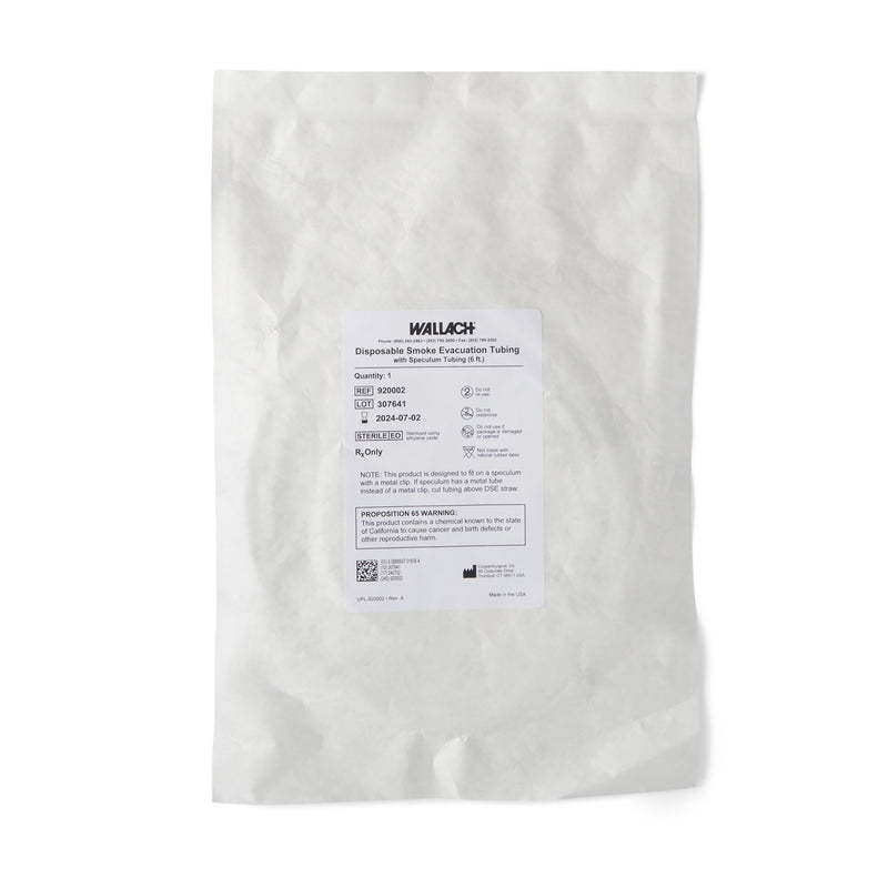 Wallach Smoke Evacuation Tubing 6 Foot, Sterile, Single Patient Use (349992_BX) 10/BX