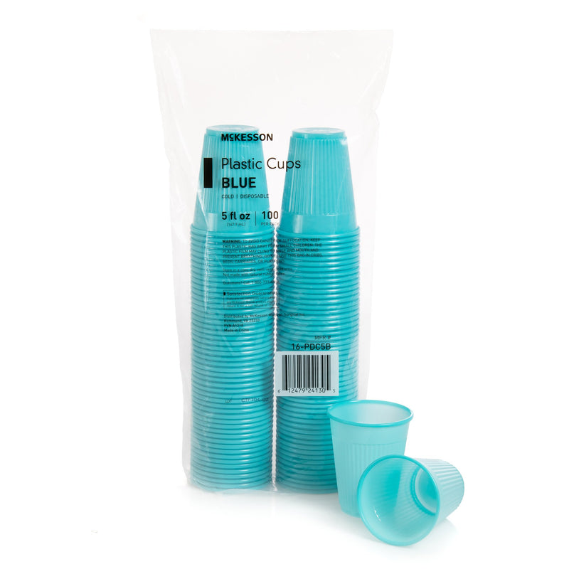 McKesson Drinking Cup 5 oz. Blue Polypropylene Disposable (1127768_CS) 2500/CS
