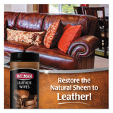 Weiman Products Leather Wipes, 8" x 7", 30/Tub  (WMN91) Each