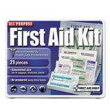 First Aid Only™ All-Purpose First Aid Kit, 21 Pieces, 4.75 x 3, Plastic Case (FAO110) 1 Kit