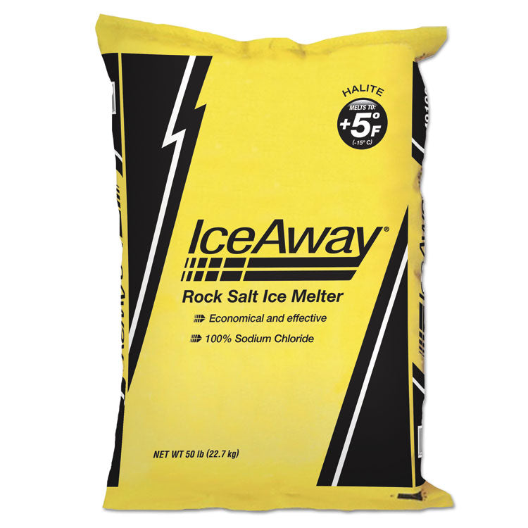 Ice-A-Way® Rock Salt, 50 lb Bag, 49/Pallet (NASROCK) 1 Pallet
