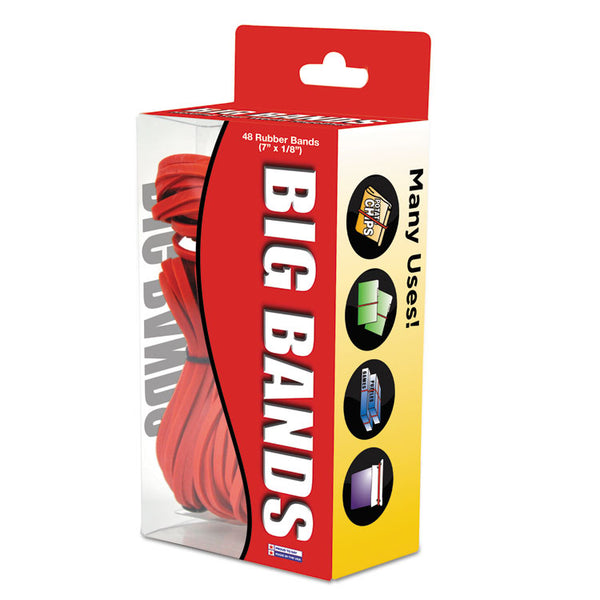 Alliance® Big Bands Rubber Bands, Size 117B, 0.07" Gauge, Red, 48/Box (ALL00699) Pack of 48