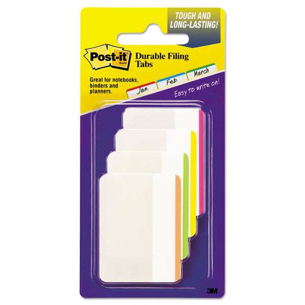 Post-it® Tabs Lined Tabs, 1/5-Cut, Assorted Bright Colors, 2" Wide, 24/Pack (MMM686F1BB) Pack of 24