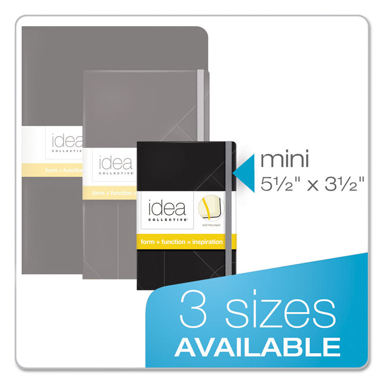 TOPS™ Idea Collective Journal, Hardcover with Elastic Closure, 1-Subject, Wide/Legal Rule, Black Cover, (96) 5.5 x 3.5 Sheets (TOP56874) Each
