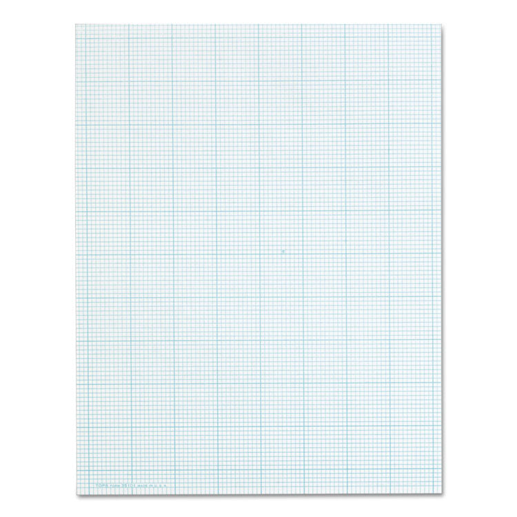 TOPS™ Cross Section Pads, Cross-Section Quadrille Rule (10 sq/in, 1 sq/in), 50 White 8.5 x 11 Sheets (TOP35101) Each