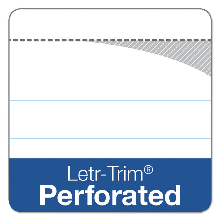 TOPS™ Docket Ruled Perforated Pads, Narrow Rule, 50 White 5 x 8 Sheets, 6/Pack (TOP63366) Pack of 6