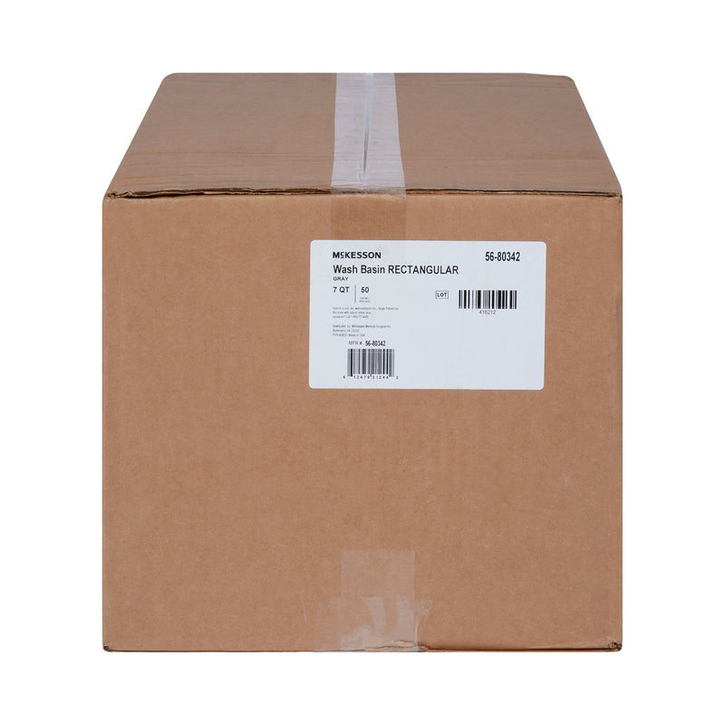 McKesson Wash Basin 7 Quart Rectangle NonSterile (1028129_CS) 50/CS