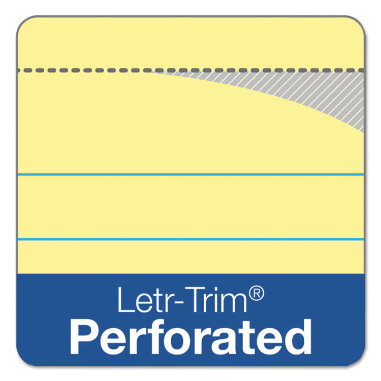 TOPS™ Docket Ruled Perforated Pads, Wide/Legal Rule, 50 Canary-Yellow 8.5 x 11.75 Sheets, 6/Pack (TOP63406) Pack of 6