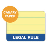 TOPS™ Docket Ruled Perforated Pads, Wide/Legal Rule, 50 Canary-Yellow 8.5 x 11.75 Sheets, 6/Pack (TOP63406) Pack of 6