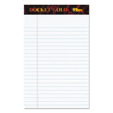 TOPS™ Docket Gold Ruled Perforated Pads, Narrow Rule, 50 White 5 x 8 Sheets, 12/Pack (TOP63910)