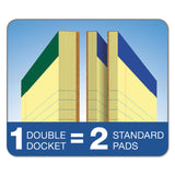 TOPS™ Double Docket Ruled Pads, Pitman Rule Variation (Offset Dividing Line - 3" Left), 100 Canary 8.5 x 11.75 Sheets, 6/Pack (TOP63396) Pack of 6