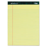 TOPS™ Docket Ruled Perforated Pads, Wide/Legal Rule, 50 Canary-Yellow 8.5 x 11.75 Sheets, 6/Pack (TOP63406) Pack of 6