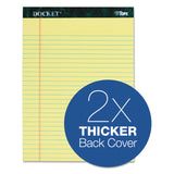 TOPS™ Docket Ruled Perforated Pads, Wide/Legal Rule, 50 Canary-Yellow 8.5 x 11.75 Sheets, 6/Pack (TOP63406) Pack of 6