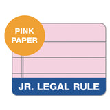 TOPS™ Prism + Colored Writing Pads, Narrow Rule, 50 Pastel Pink 5 x 8 Sheets, 12/Pack (TOP63050) Pack of 12