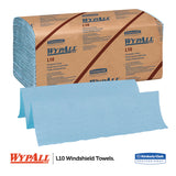 WypAll® L10 Windshield Towels, 1-Ply, 9.1 x 10.25, Light Blue, 224/Pack, 10 Packs/Carton (KCC05123)