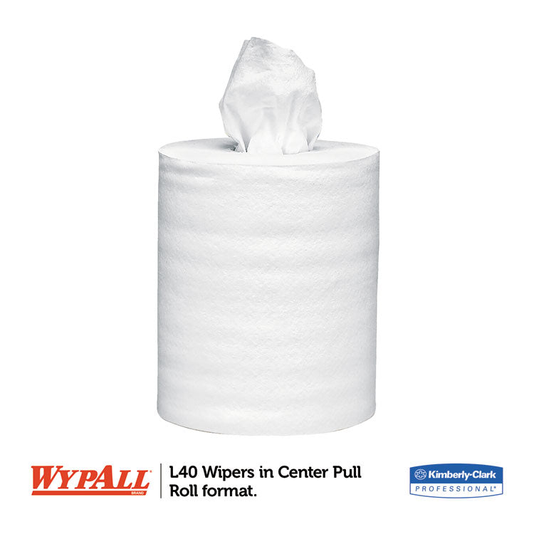 WypAll® L40 Towels, Center-Pull, 10 x 13.2, White, 200/Roll, 2/Carton (KCC05796)