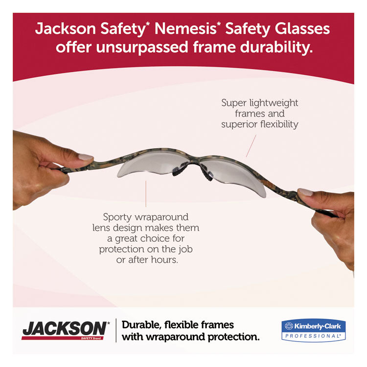KleenGuard™ Nemesis Safety Glasses, Camo Frame, Bronze Lens (KCC19644)