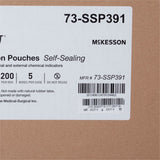 McKesson Argent™ Sure-Check® Sterilization Pouch Ethylene Oxide (EO) Gas / Steam 12 X 18 Inch Transparent / Blue Self Seal Paper / Film (527136_CS) 5/CS