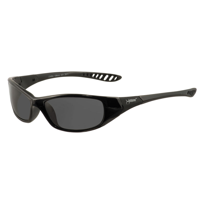 KleenGuard™ V40 HellRaiser Safety Glasses, Black Frame, Smoke Lens (ANS25714) Each
