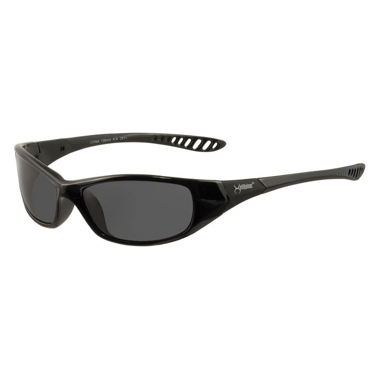KleenGuard™ V40 HellRaiser Safety Glasses, Black Frame, Smoke Lens (KCC25714) Each