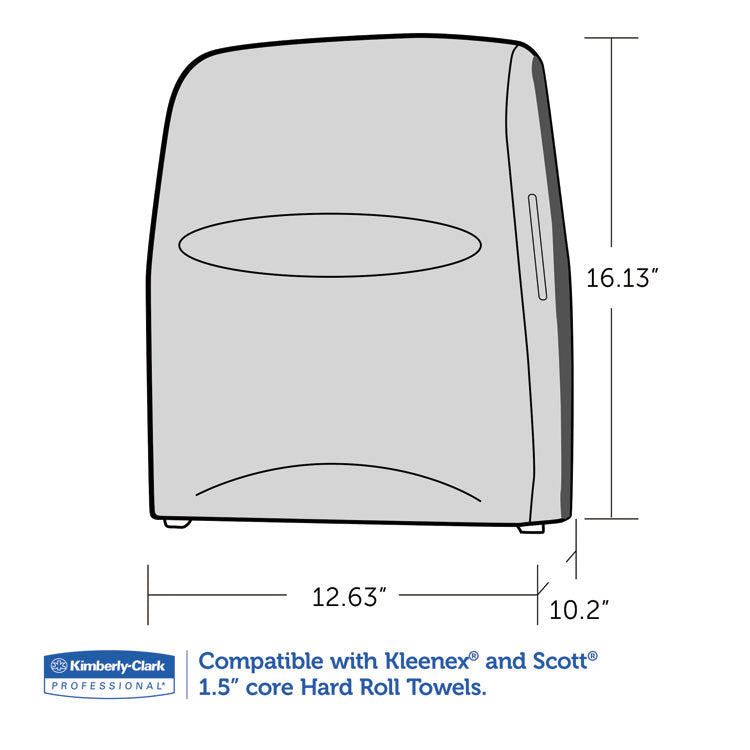 Kimberly-Clark Professional* Sanitouch Hard Roll Towel Disp, 12.63 x 10.2 x 16.13, Smoke (KCC09990)