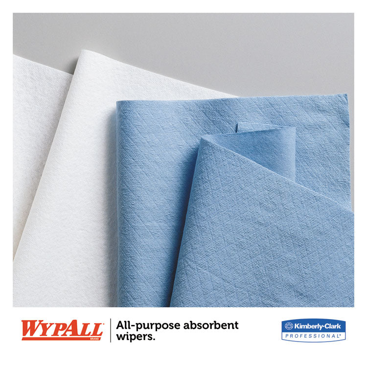 WypAll® L40 Wiper, 1/4 Fold, Blue, 12.5 x 12, 56/Box, 12 Boxes/Carton (KCC05776)