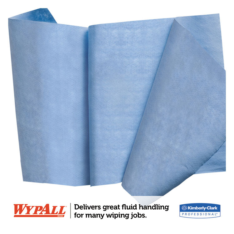 WypAll® X90 Cloths, Jumbo Roll, 2-Ply, 11.1 x 13.4, Denim Blue, 450/Roll (KCC12889)