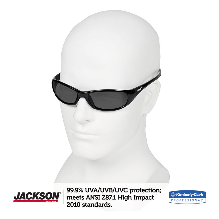 KleenGuard™ V40 HellRaiser Safety Glasses, Black Frame, Smoke Lens (KCC25714) Each
