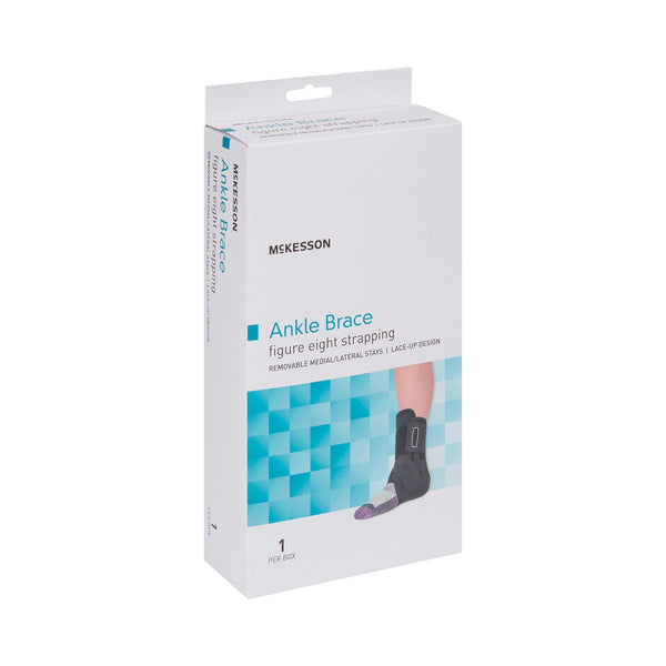 McKesson Ankle Brace Large Lace-Up / Figure-8 Strap / Hook and Loop Closure Foot (1159074_EA) 1/EA