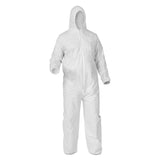 KleenGuard™ A35 Liquid and Particle Protection Coveralls, Zipper Front, Hooded, Elastic Wrists and Ankles, X-Large, White, 25/Carton (ANS38939) Case of 25