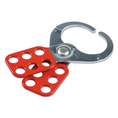 Brady Lockout Safety Hasps, 0. 4in Dia. Shackle, 2.25w x 0.35d x 4.5h, Red (262-133162) Each