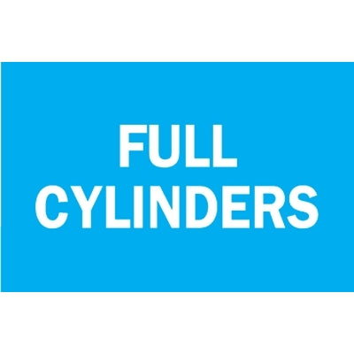 Brady Chemical & Hazardous Material Signs, Full Cylinders, Plastic, Blue/White (262-25746) Each