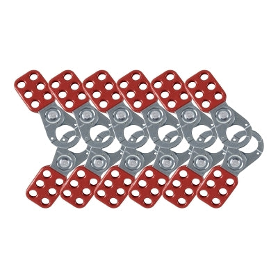 Brady Lockout Safety Hasps, 0.4 in Dia Shackle, 1.75w x 0.35d x 4.5h, Red (262-65375) 12 EA / PK