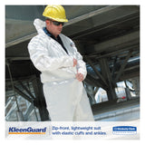 KleenGuard™ A35 Liquid and Particle Protection Coveralls, Zipper Front, Hooded, Elastic Wrists and Ankles, 2X-Large, White, 25/Carton (ANS38941) Case of 25