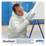 KleenGuard™ A35 Liquid and Particle Protection Coveralls, Zipper Front, Hooded, Elastic Wrists and Ankles, Large, White, 25/Carton (ANS38938) Case of 25