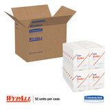 WypAll® X50 Cloths, 1/4 Fold, 12.5 x 10, White, 26/Pack, 32 Packs/Carton (KCC35025) Case of 32