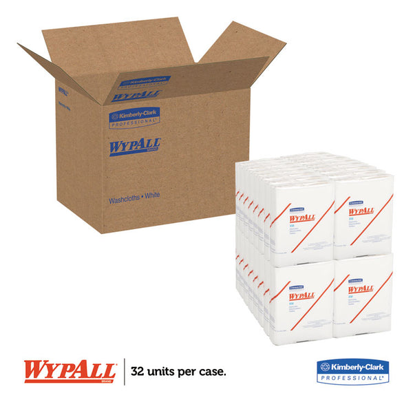 WypAll® X50 Cloths, 1/4 Fold, 12.5 x 10, White, 26/Pack, 32 Packs/Carton (KCC35025)