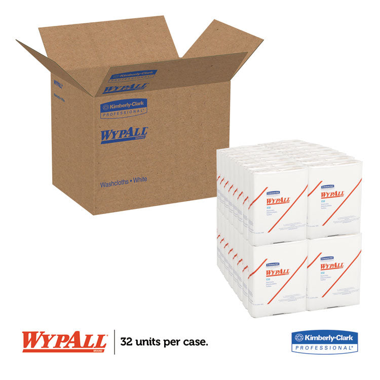 WypAll® X50 Cloths, 1/4 Fold, 12.5 x 10, White, 26/Pack, 32 Packs/Carton (KCC35025) Case of 32