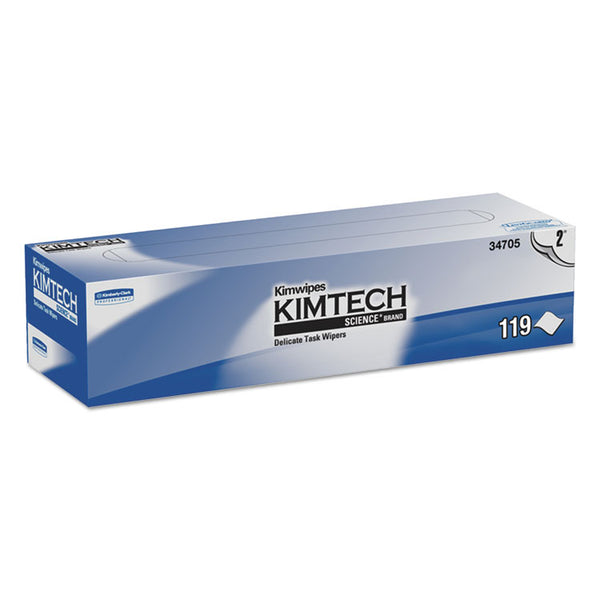 Kimtech™ Kimwipes Delicate Task Wipers, 2-Ply, 11.8 x 11.8, Unscented, White, 120/Box, 15 Boxes/Carton (KCC34705)