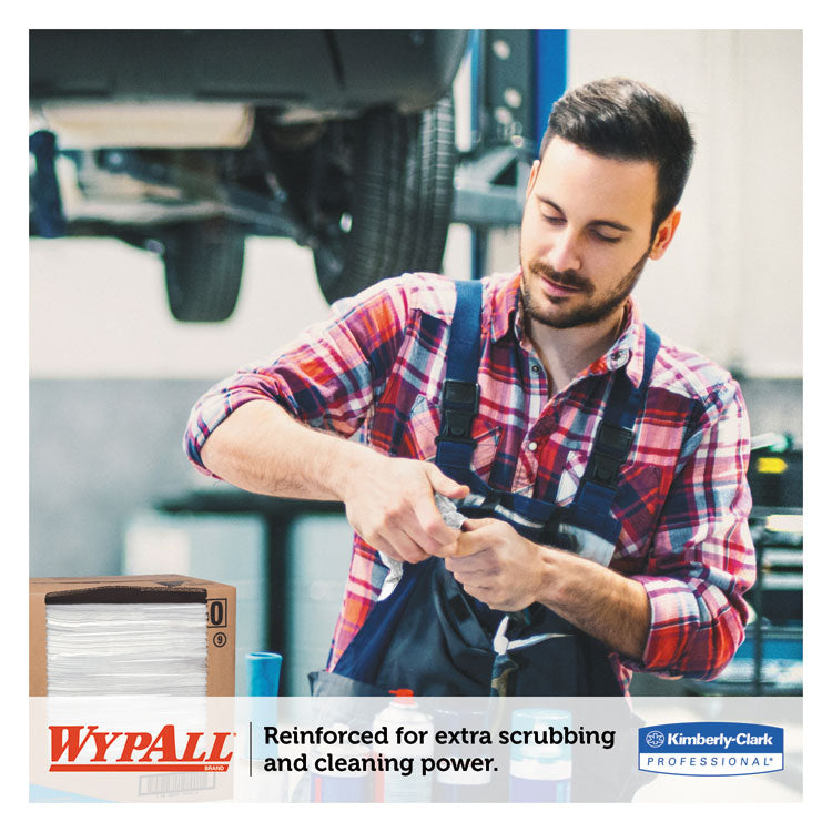 WypAll® General Clean X60 Cloths, Flat Sheet, 12.5 x 16.8, White, 150/Box, 6 Boxes/Carton (KCC34900)