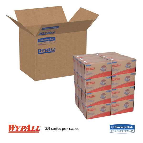 WypAll® L10 Towels, POP-UP Box, 1-Ply, 10.25 x 9, White, 250/Box, 24 Boxes/Carton (KCC42346)