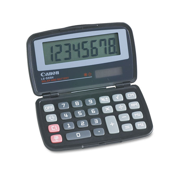 Canon® LS555H Handheld Foldable Pocket Calculator, 8-Digit LCD (CNM4009A006AA)