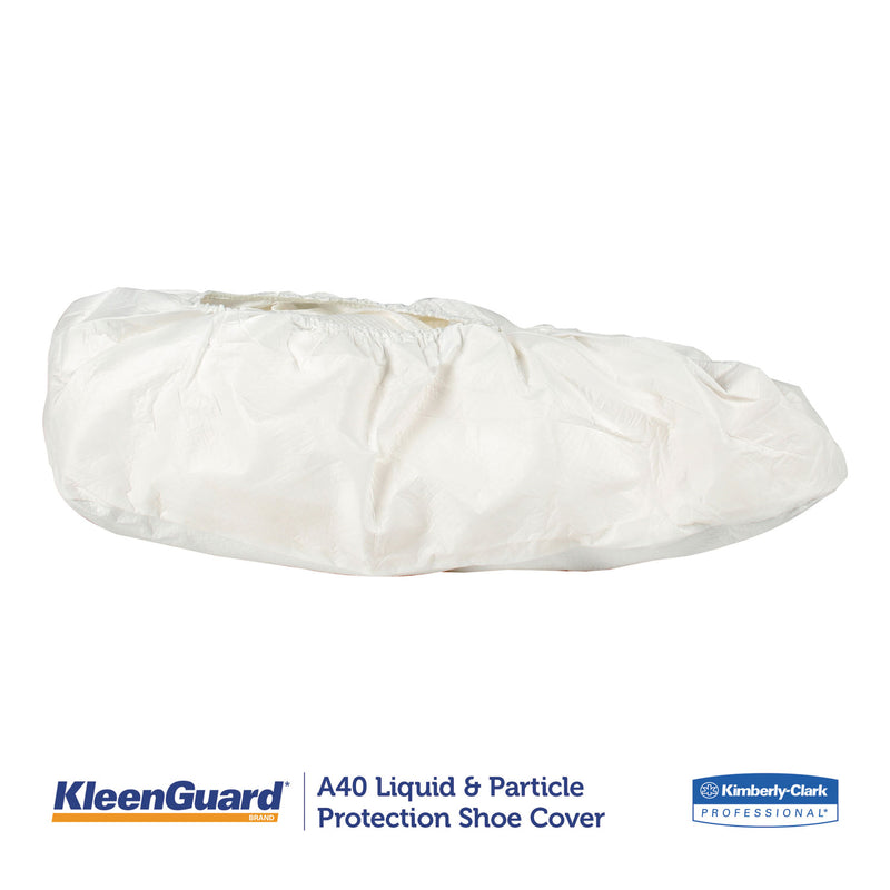 KleenGuard™ A40 Liquid and Particle Protection Shoe Covers, Medium, White, 400/Carton (ANS44492) Case of 400