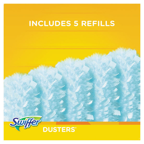 Swiffer® Dusters Starter Kit, Dust Lock Fiber, 6" Handle, Blue/Yellow (PGC11804KT)