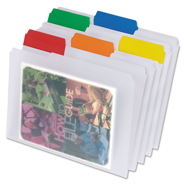 Pendaflex® Poly File Folders, 1/3-Cut Tabs: Assorted, Letter Size, Clear, 25/Box (PFX55702) Each