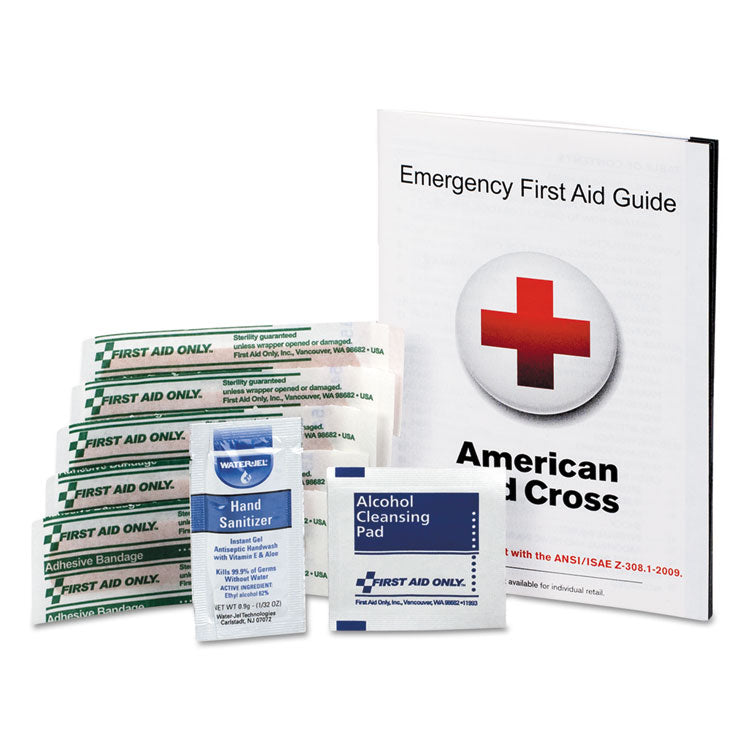 First Aig Guide First Aid Only™ FAOFAE6017 First Aid Guide w/Supplies, 9 Pieces ...